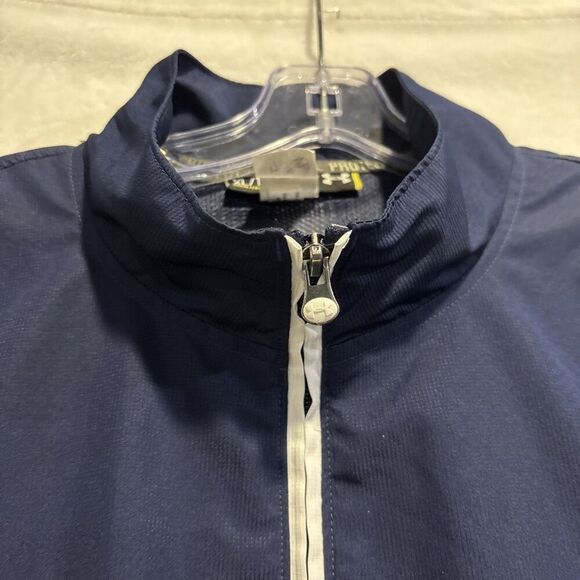 Under Armour Track Jacket Men’s XL Essential Woven Windbreaker Mesh Lined Blue - Picture 4 of 15